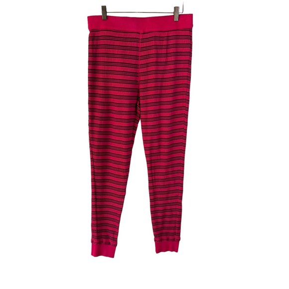 Sundance Pants - Sundance Red Black Stripe Thermal Knit Lounge Pants Medium